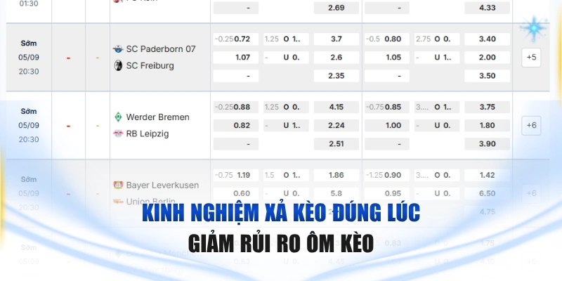 Kinh Nghiệm Xả Kèo Đúng Lúc Giảm Rủi Ro Ôm Kèo Kinh nghiệm xả kèo đúng lúc