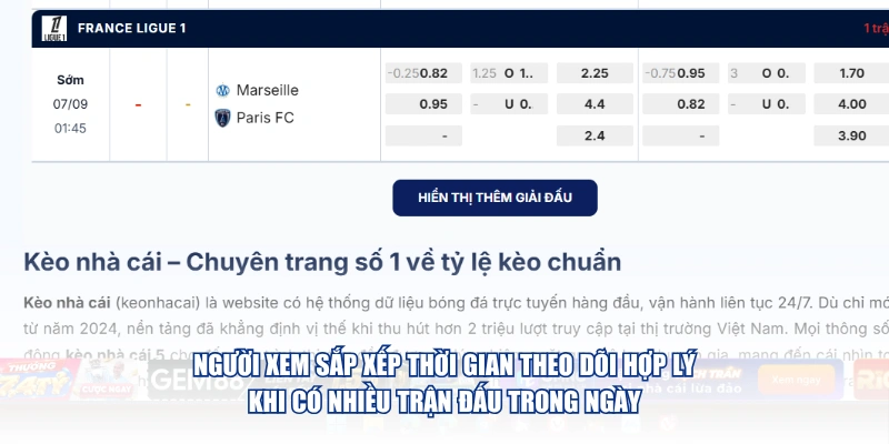 Tỷ Lệ Bóng Đá Ligue 1 Được Cập Nhật Ra Sao Mỗi Ngày Người xem sắp xếp thời gian theo dõi hợp lý khi có nhiều trận đấu trong ngày